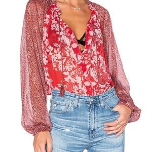 Free People | Hendrix Floral Print Sheer Top